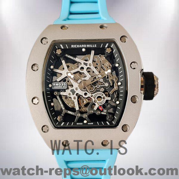 Richard Mille RM35 RM35-017 Around 48*40mm Men Rubber Band Watch 4