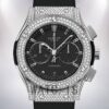 Hublot Classic Fusion 521.NX.9010.LR.1704 Men 44mm Diamonds Black Dial Watch