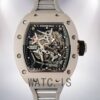 Richard Mille RM35 RM35-016 Around 48*40mm Men Rubber Band Silver-tone Watch