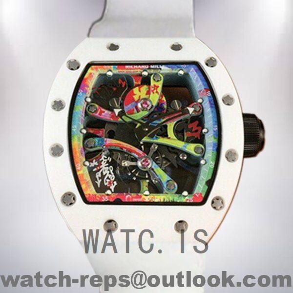 Richard Mille RM68-01 Men Around 50*40mm RM68-01-001 Transparent Dial Hand Wind Watch