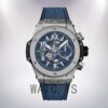 Hublot Big Bang 44mm 421.NX.5170.RX Men Silver-tone Rubber Band Watch - Image 2