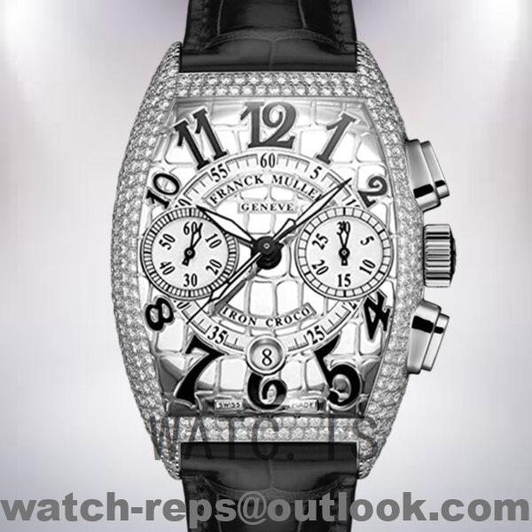 Franck Muller Croco Men’s 8880 CC AT IRO CRO 40mm Silver Dial Watch 4