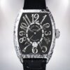 Franck Muller Cintrée Curvex 8880 CC AT 40mm Unisex Silver-tone Black Dial Watch