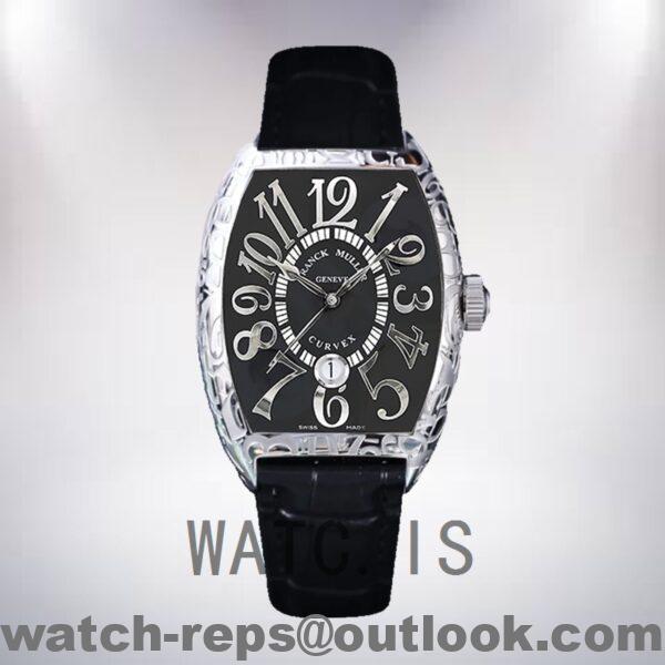 Franck Muller Cintrée Curvex 8880 CC AT 40mm Unisex Silver-tone Black Dial Watch - Image 2