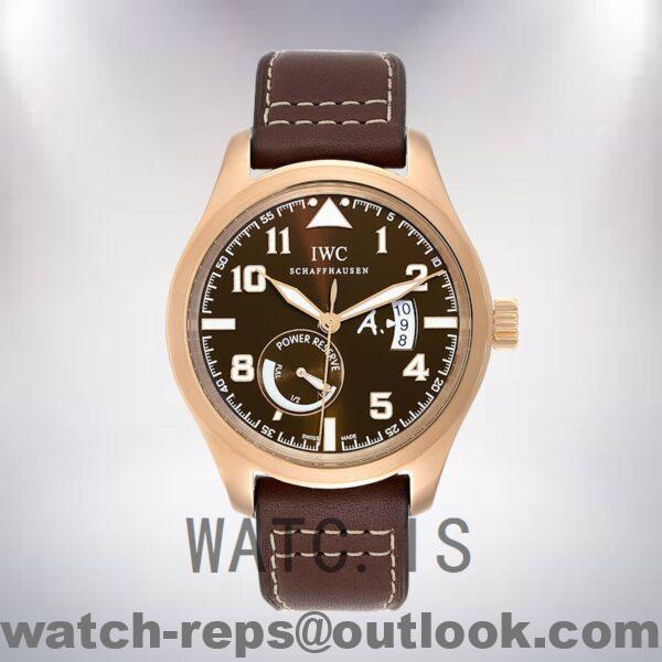 IWC Pilot Men’s IW320103 43mm Leather Strap Watch 4