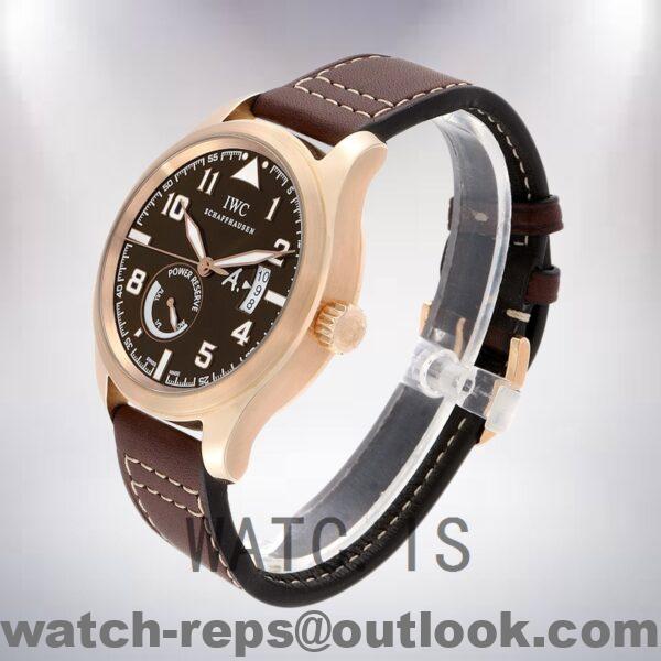 IWC Pilot Men’s IW320103 43mm Leather Strap Watch 6