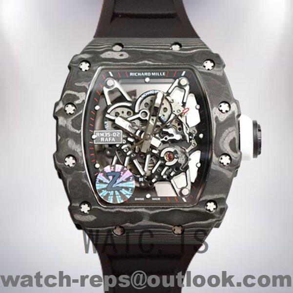 Richard Mille RM35-02 RM35-02-015 Around 50*42mm Men Mechanical Rubber Band Watch