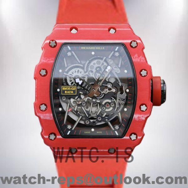 Richard Mille RM35-02 Men Around 50*42mm RM35-02-007 Rubber Band Watch