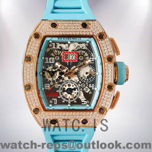 Richard Mille RM011 Men RM011-019 Around 45mm Mechanical Rose Gold-tone Watch