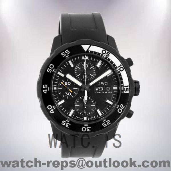 IWC Aquatimer Men's 45mm IWC376705 Rubber Band Black Dial Watch - Image 2