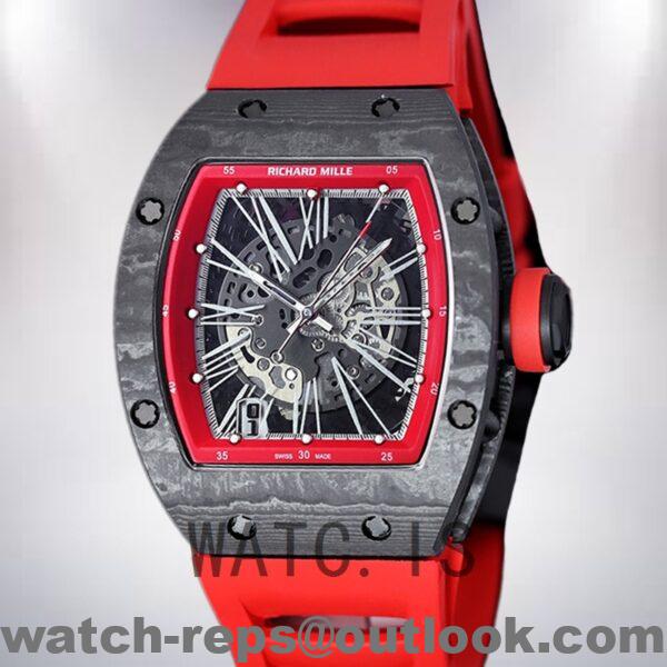 Richard Mille RM 010 50*42mm Men RM 010-014 Black Transparent Dial Watch