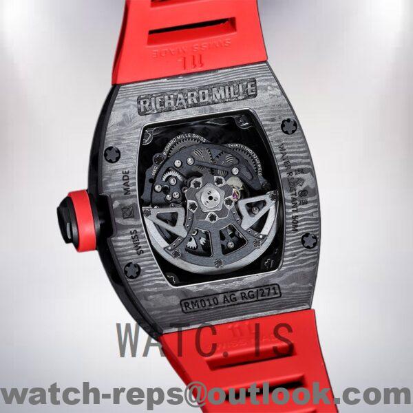 Richard Mille RM 010 50*42mm Men RM 010-009 Rubber Band Transparent Dial Watch - Image 3