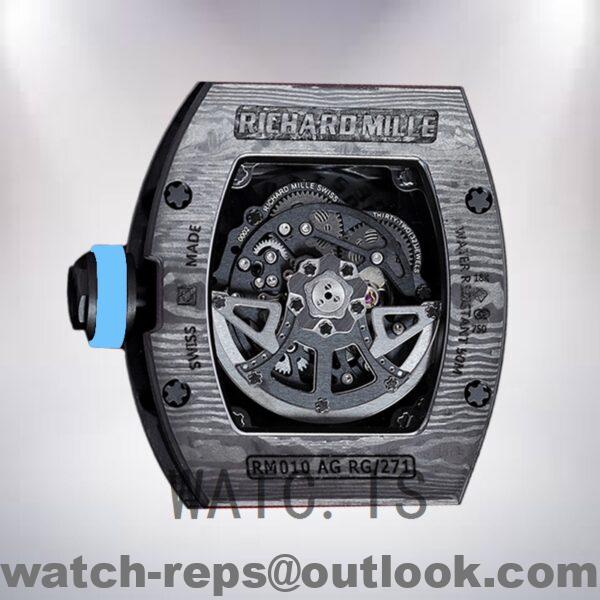 Richard Mille RM 010 50*42mm Men RM 010-008 Black Rubber Band Watch 6