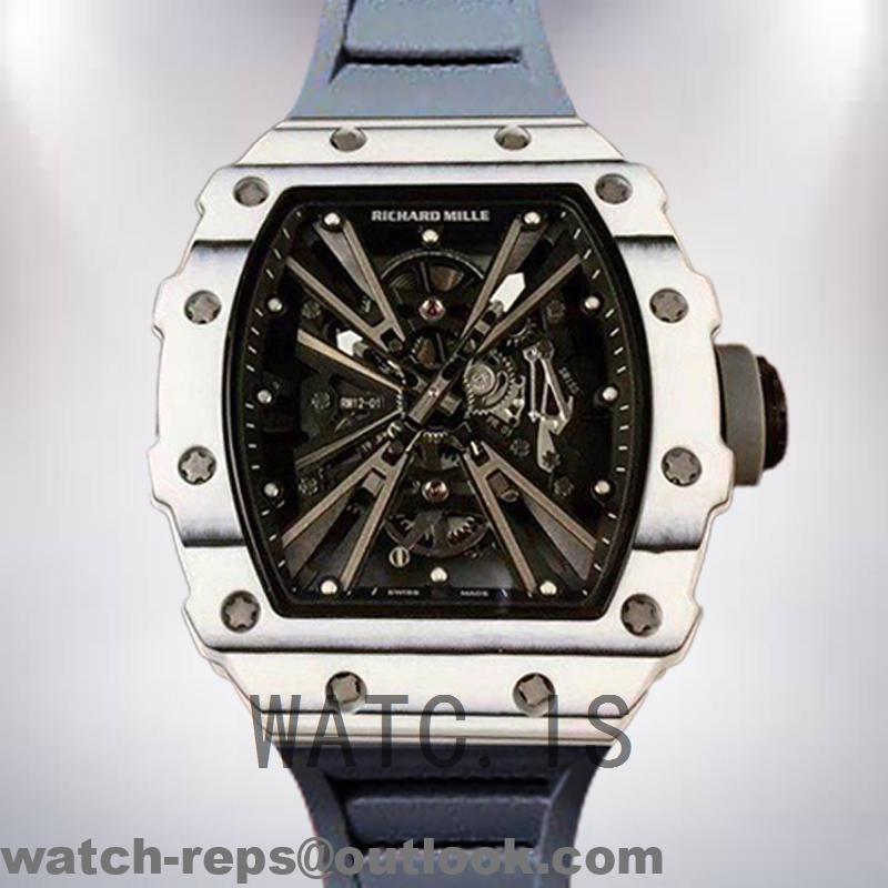 Richard Mille RM12-01 Around 50*42mm Men RM12-01-006 Rubber Band Watch 2