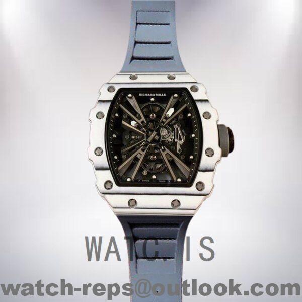 Richard Mille RM12-01 RM12-01-007 Around 50*42mm Men Rubber Band Transparent Dial Watch - Image 2