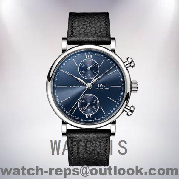 IWC Portofino Chronograph IW391408 Men's 43mm/39mm Blue Dial Automatic Watch - Image 2