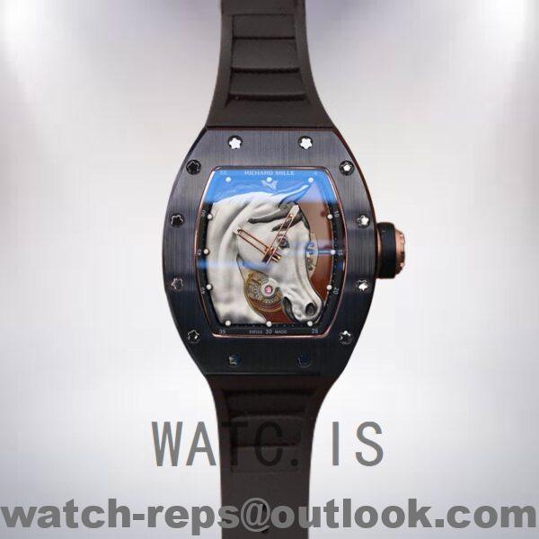 Richard Mille RM52-02 Around 50*41mm Men RM52-02-001 Mechanical Rubber Band Watch - Image 2