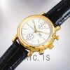 IWC Portofino Chronograph 42mm PortofinoWSR-002 Men's Gold-tone Leather Strap Watch - Image 4