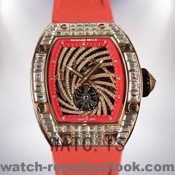 Richard Mille RM51-02 Ladies Around 45*37mm RM51-02-001 Mechanical Rubber Band Watch