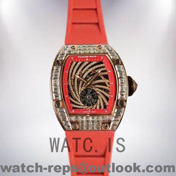 Richard Mille RM51-02 Ladies Around 45*37mm RM51-02-001 Mechanical Rubber Band Watch - Image 2