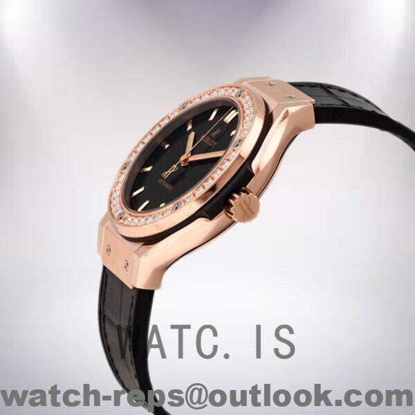 Hublot Classic Fusion 565.OX.1480.LR.1604 Ladies 33mm Rose Gold-tone Black Dial Watch - Image 3