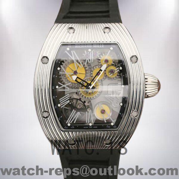 Richard Mille RM018 RM018-002 Around 48*39mm Men Rubber Band Watch