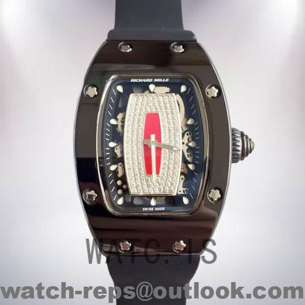 Richard Mille RM07-01 Around 31*45mm Ladies RM07-01-002 Red With Diamonds Dial Automatic Watch