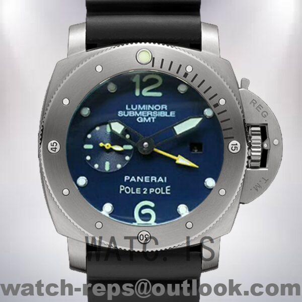 Panerai Luminor Submersible GMT PAM00719 47mm Men's Blue Dial Watch