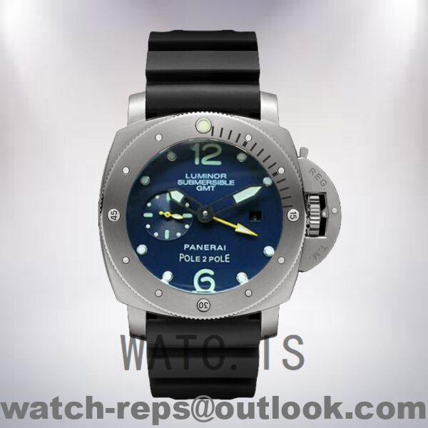 Panerai Luminor Submersible GMT PAM00719 47mm Men's Blue Dial Watch - Image 2