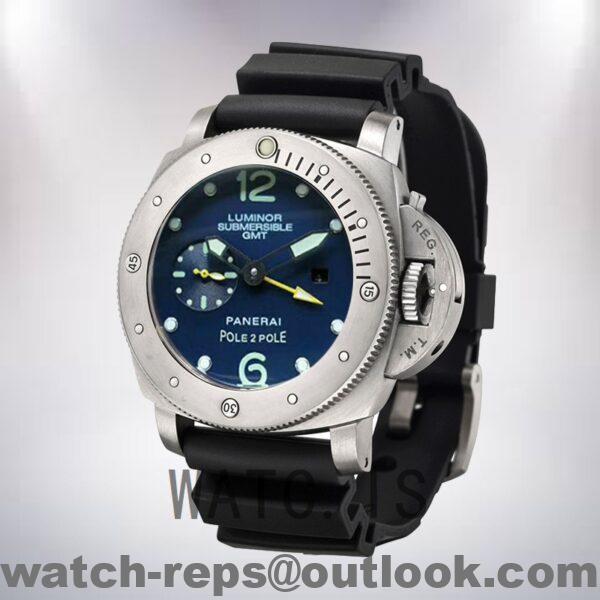 Panerai Luminor Submersible GMT PAM00719 47mm Men's Blue Dial Watch - Image 3