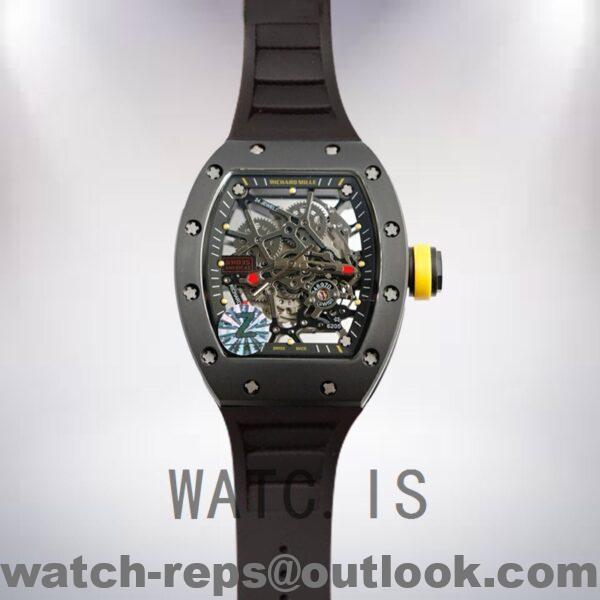 Richard Mille RM035 RM035-007 Men Around 50*45mm Rubber Band Black Watch 5