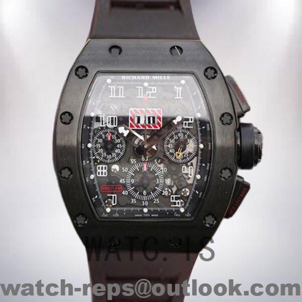 Richard Mille RM011 Around 50*42mm RM011-014 Men Transparent Dial Watch