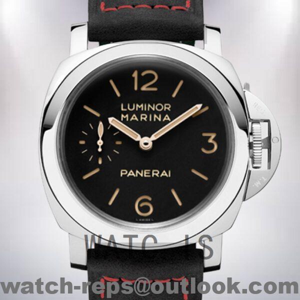 Panerai Luminor Marina PAM00422-001 44mm Men's Black Dial Leather Strap Watch