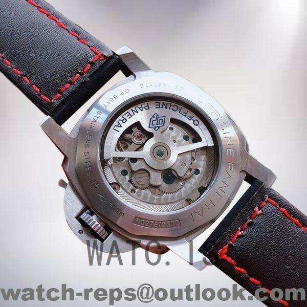 Panerai Luminor Marina PAM00422-001 44mm Men's Black Dial Leather Strap Watch - Image 4