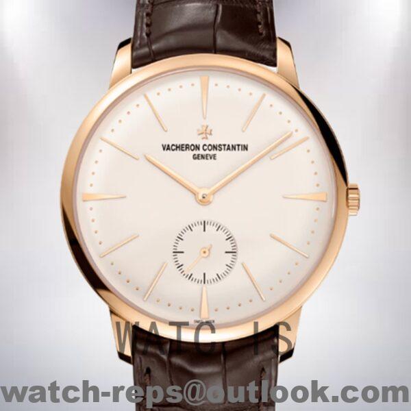 Vacheron Constantin Patrimony 1110U/000R-B085 Men 42mm Leather Strap White Dial Watch