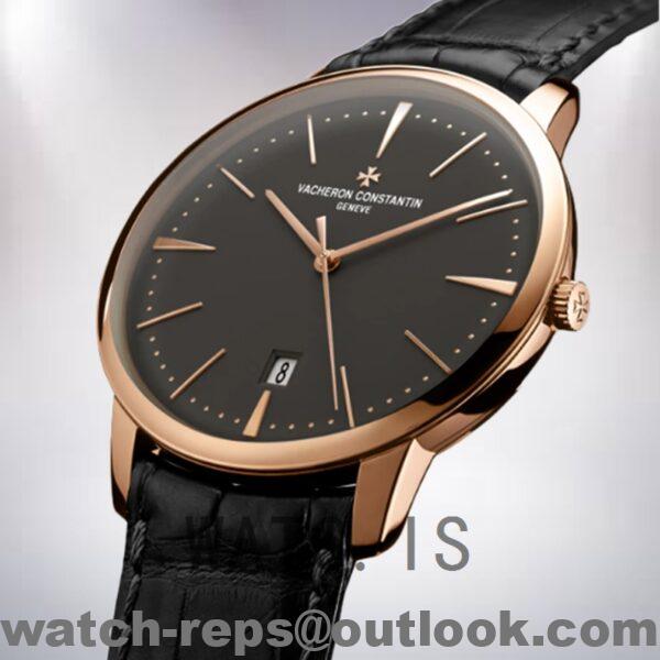 Vacheron Constantin Patrimony Men 42mm 85180/000R-9166 Leather Strap Rose Gold-tone Watch 6