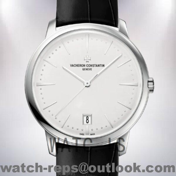 Vacheron Constantin Patrimony 42mm Men 4100U/000G-B181 Automatic Leather Strap Watch