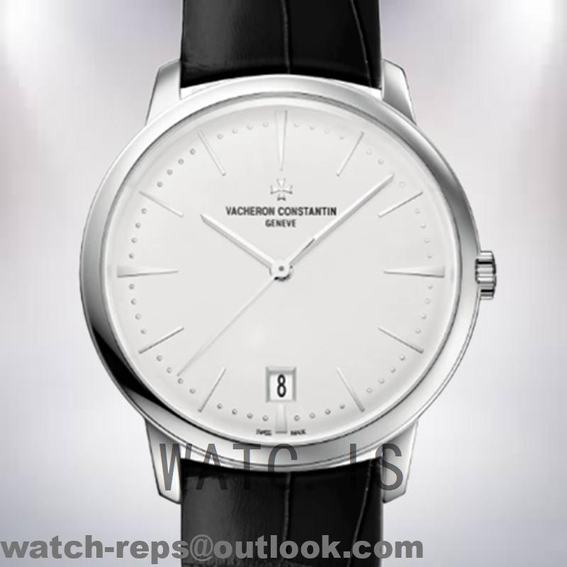 Vacheron Constantin Patrimony Men 42mm 85180/000R-9166 Leather Strap Rose Gold-tone Watch 3