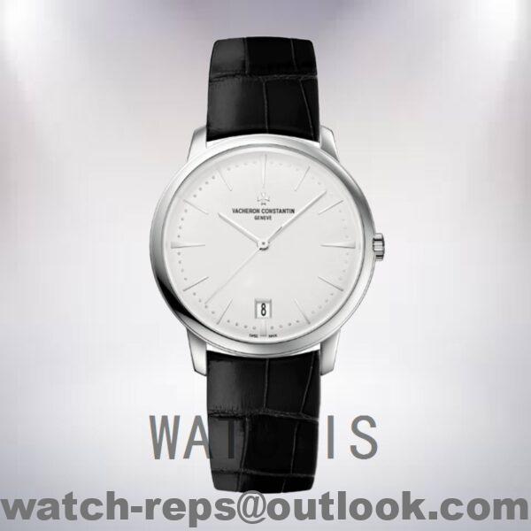 Vacheron Constantin Patrimony 42mm Men 4100U/000G-B181 Automatic Leather Strap Watch - Image 2
