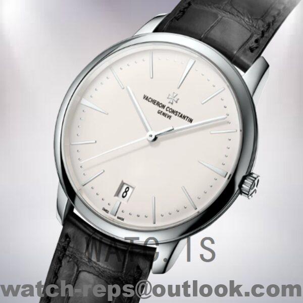 Vacheron Constantin Patrimony 42mm Men 4100U/000G-B181 Automatic Leather Strap Watch - Image 3