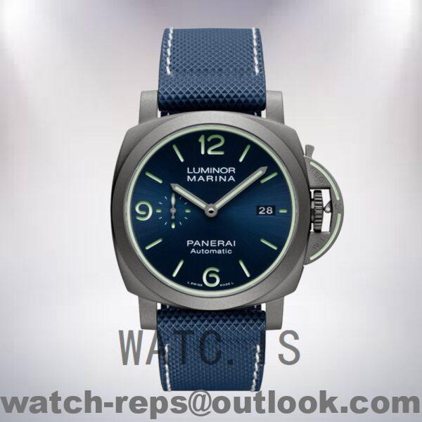 Panerai Luminor Marina Men's 44mm PAM01117 Automatic Blue Dial Watch - Image 2