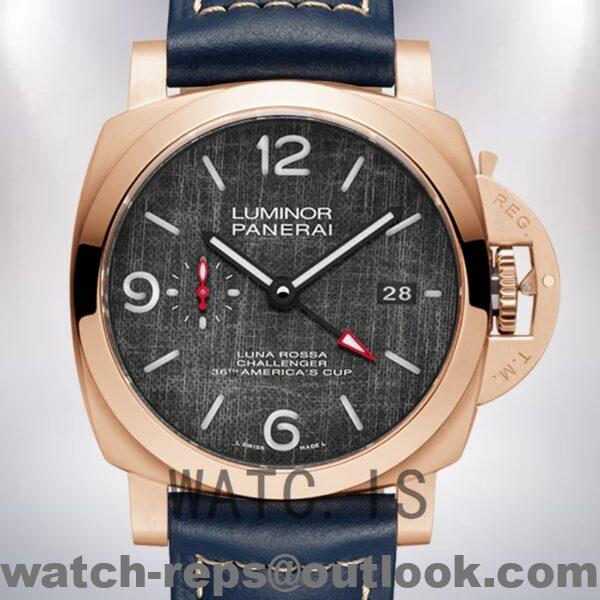 Panerai Luminor Men’s PAM01036-001 44mm Leather Strap Automatic Watch 4