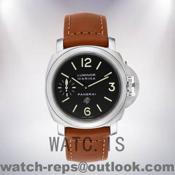 Panerai Luminor Marina Men's PAM01005 44mm Leather Strap Black Dial Watch - Image 2