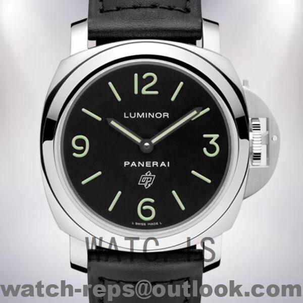 Panerai Luminor PAM01000 44mm Men's Leather Strap Black Dial Watch