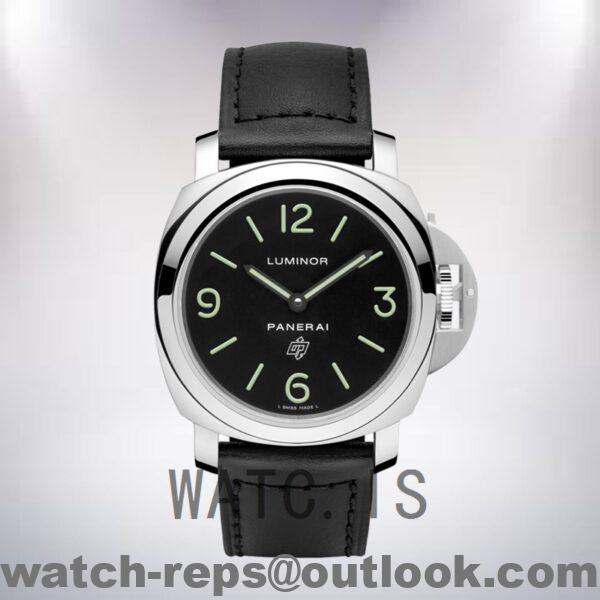 Panerai Luminor PAM01000 44mm Men's Leather Strap Black Dial Watch - Image 2