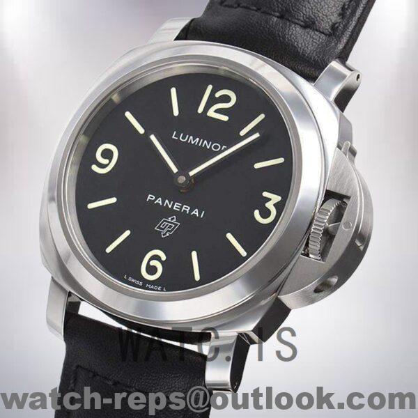 Panerai Luminor PAM01000 44mm Men's Leather Strap Black Dial Watch - Image 3