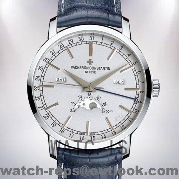 Vacheron Constantin Traditionelle 41mm 4010T/000P-B345 Men’s Silver Dial Leather Strap Watch 4