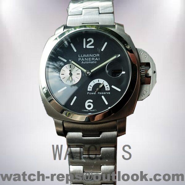 Panerai Luminor Power Reserve Men's PAM00171 44mm Black Dial Bracelet Watch - Image 5