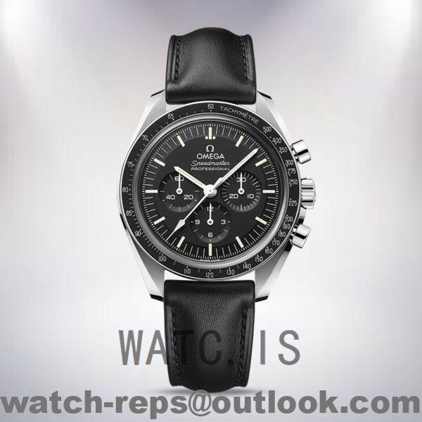 Omega Speedmaster 310.32.42.50.01.002 Men 41mm Silver-tone Leather Strap Watch - Image 2