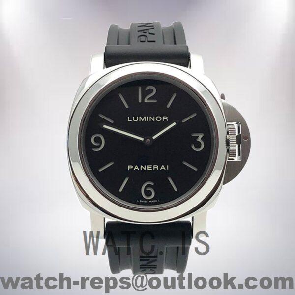 Panerai Luminor Base PAM00112 44mm Men's Black Dial Rubber Band Watch - Image 2